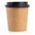 Fiesta Disposable Coffee Cup Lids Black Pack of 50 Polystyrene - 225ml / 8oz