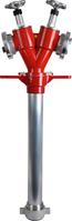 Hydrantenstandrohr für Unterflurhydranten DIN 3221, DN 80, 2xStorz C mit Absperr