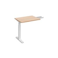 Return desk for electric height adjustable desks with dual motor