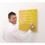 WriteOn® magnetic glass whiteboards, 450 x 600mm, yellow