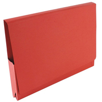 Document Wallet Manilla Full Flap Foolscap 315gsm Red (Pack 50) - PW2-REDZ