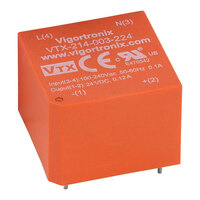 Vigortronix VTX-214-003-224 3W Miniature SMPS AC-DC Converter 24V Output