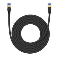 Szybki kabel sieciowy LAN RJ45 cat.7 10Gbps plecionka 5m czarny