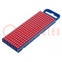 Markers; Marking: 2; 2.8÷3.8mm; polyamide; red; -40÷85°C; push-in