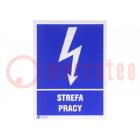 Safety sign; informative; self-adhesive folie; W: 105mm; H: 148mm