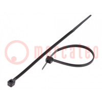 Cable tie; L: 100mm; W: 2.4mm; polyamide; 78.5N; black; Ømax: 25mm