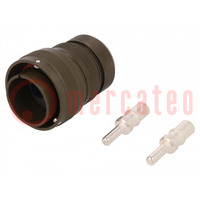 Connector: military; plug; male; PIN: 2; size 24; aluminium; VG95234