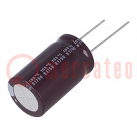 Capacitor: electrolytic; low ESR; THT; 6800uF; 10VDC; Ø18x30.5mm