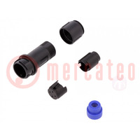 Conector: redondos; enchufe; macho; PIN: 4; sin contactos; UL94V-0