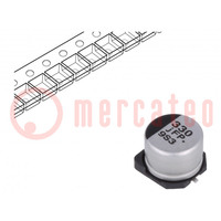 Capacitor: electrolytic; low ESR; SMD; 330uF; 6.3VDC; Ø8x6.2mm