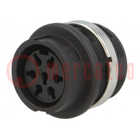 Socket; DIN; female; w/o contacts; PIN: 7; Layout: 360°; 300V; IP40