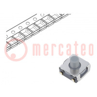 Microswitch TACT; SPST-NO; Pos: 2; 0.05A/12VDC; SMT; none; 1.96N