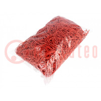 Rubber bands; Width: 1.5mm; Thick: 1.5mm; rubber; red; Ø: 60mm; 1kg