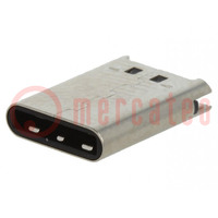 Plug; USB C; CX; on PCBs; SMT; PIN: 24; horizontal; Gen2; USB 3.1