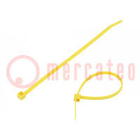 Kábelkötegelő; L: 150mm; W: 3,5mm; poliamid; 135N; sárga; Ømax: 35mm
