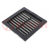 Filter; Cutout: 125x125mm; D: 26mm; IP55; Mounting: push-in; black