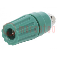 Connecteur: banane 4mm; socle; 35A; 60VDC; vert; nickelé; -25÷100°C