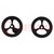 Wheel; black; Shaft: D spring; push-in; Ø: 32mm; Shaft dia: 3mm