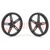 Wheel; black; Shaft: D spring; push-in; Ø: 70mm; Shaft dia: 3mm
