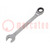 Wrench; combination spanner; 15mm; chromium plated steel