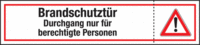 Siegel für Brandschutz- und Fluchtwegtüren - Gefahrstelle, Rot/Schwarz, Weiß