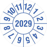 Prüfplakette, Jahresplakette mit 4-stelliger Jahreszahl, für Labore, 3,0 cm Version: 29 - Prüfplakette 2029