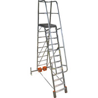 Leitern - PodestLeitern, Einseitig besteigbar, klappbar, 12 Stufen, 1,44 m breit