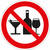 Verbotsschild - Verbotszeichen Alkoholverbot, Folie, d = 10,0 cm