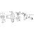 Skizze zu SISO üvegajtó hengerzár 689, különböző módon záródó, krómozott zamak
