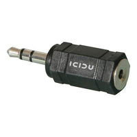 ICIDU Headset Adapter 2.5mm naar 3.5mm Black