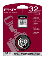 PNY 32GB SDHC flashgeheugen Klasse 10