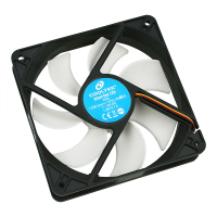 Cooltek Silent Fan 120 Computer behuizing Ventilator 12 cm Zwart, Wit