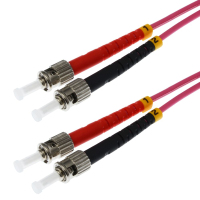 Helos 2m OM4 ST InfiniBand/fibre optic cable 2x ST Violet
