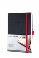 Sigel Conceptum cuaderno y block A4 194 hojas Negro, Rojo