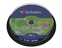 Verbatim CD-RW 12x 700 MB 10 stuk(s)