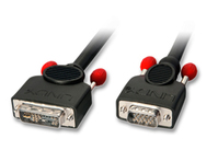 Lindy 3m DVI-A/VGA Cable VGA (D-Sub) Zwart