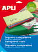 APLI 10053 etiqueta de impresora Transparente