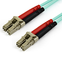 StarTech.com 15m (50ft) LC/UPC to LC/UPC OM3 Multimode Fiber Optic Cable, Full Duplex 50/125µm Zipcord Fiber, 100G Networks, LOMMF/VCSEL, <0.3dB Low Insertion Loss, LSZH Fiber P...