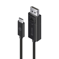 ALOGIC ELUCDP-02RBLK adaptador de cable de vídeo 2 m USB Tipo C DisplayPort Negro