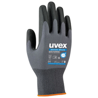 Uvex 6004908 beschermende handschoen Zwart, Grijs Elastaan, Polyamide 1 stuk(s)