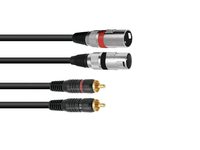 Omnitronic 3022522B Audio-Kabel 1 m 2 x XLR (3-pin) 2 x RCA Schwarz