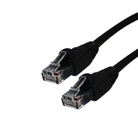 Videk Cat6 Booted UTP RJ45 to RJ45 Patch Cable Black 2Mtr