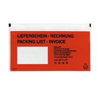 Herlitz 11292141 Briefumschlag DL (110 x 220 mm) Rot, Transparent 250 Stück(e)