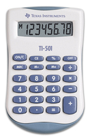 Texas Instruments TI-501 Taschenrechner Tasche Einfacher Taschenrechner Blau, Weiß