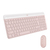 Logitech MK470 Slim Combo klawiatura Dołączona myszka RF Wireless QWERTY Włoski Różowy