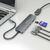 AISENS USB-C Dock 6 EN 1, USB-C a 1xHDMI, 2xUSB-A, 1xUSB-C PD 100W, 1xSD, 1xMicro SD, Gris, 15cm