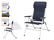 Campingtisch mit 2 Stühlen SET - Hochlehner Blau mit ALU Rolltisch 110x70cm