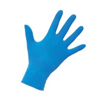 Werkhandschoenen latex blauw poedervrij AQL 1,5 - 100 stuks S