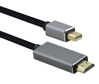Helos Anschlusskabel, mini DisplayPort St./HDMI St., PREMIUM 4K, 2,0m, schwarz