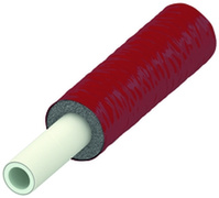 TECElogo Verbundrohr PE-RT, 6 mm Dämmung 25 mm, vorgedämmt, rot, Rolle = 50 m